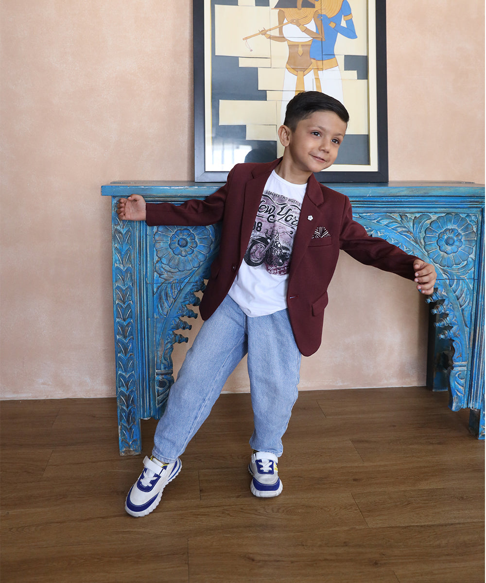 blazer boys party dress Little gentleman in royal navy Intricate white floral embroidery meets timeless tailoring. Perfect for weddings, birthdays & special celebrations. Custom-made with love by Sowmyz Couture First birthday dress for