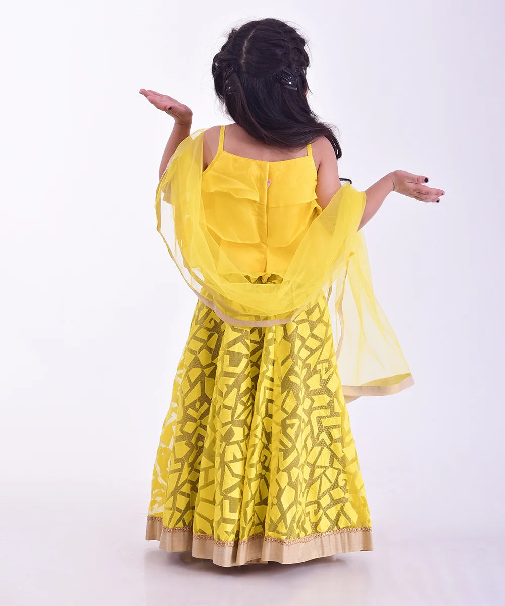 Affordable yellow lehenga choli in Jaipur with price, stylish party wear for girls