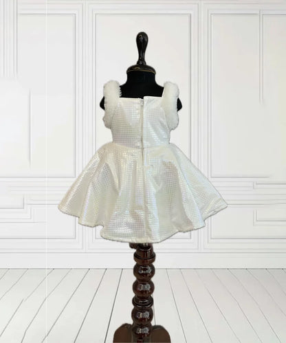 Cream Coloured Party Frock for Baby Girls