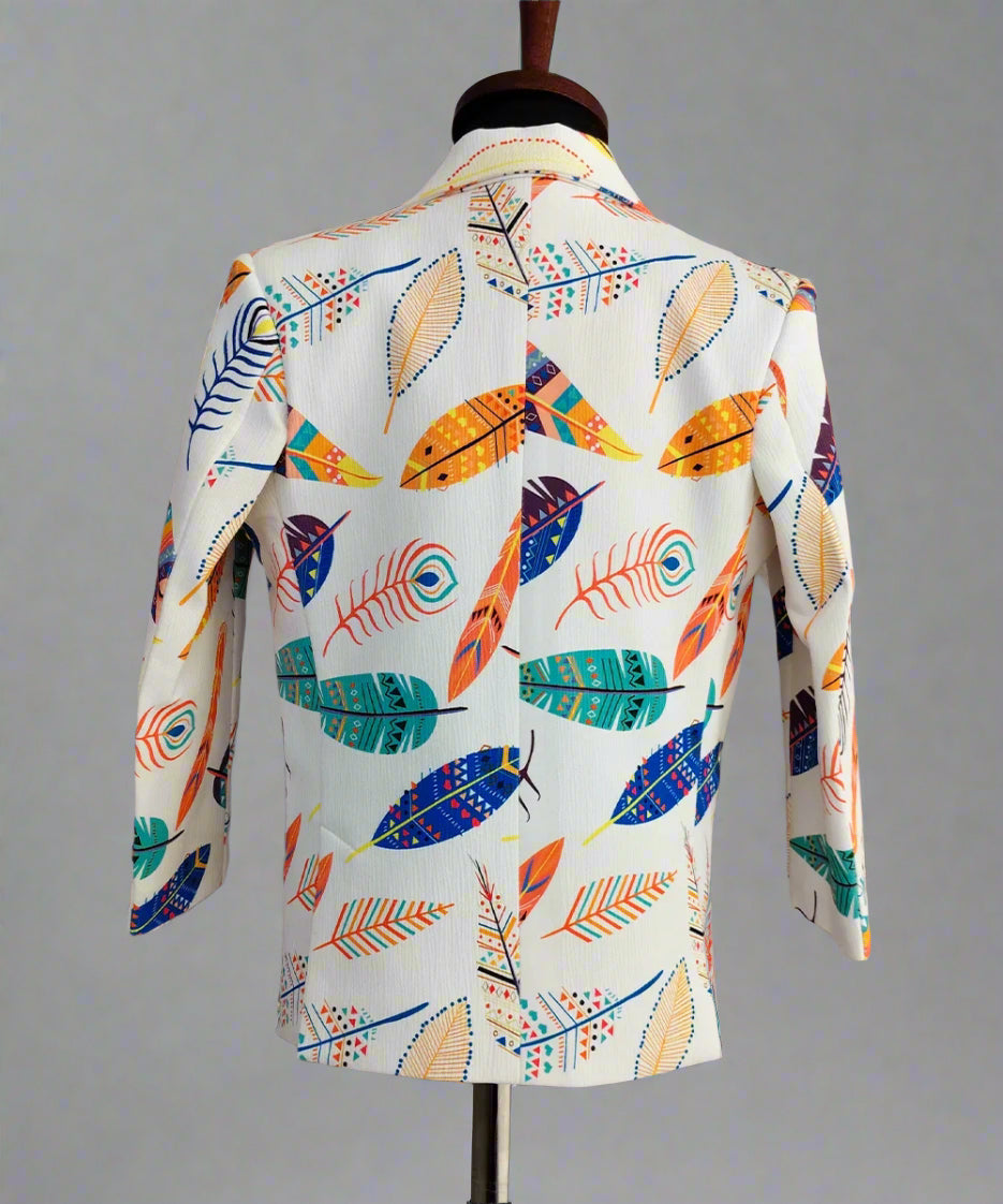 Printed Party Wear Blazer for Boys.