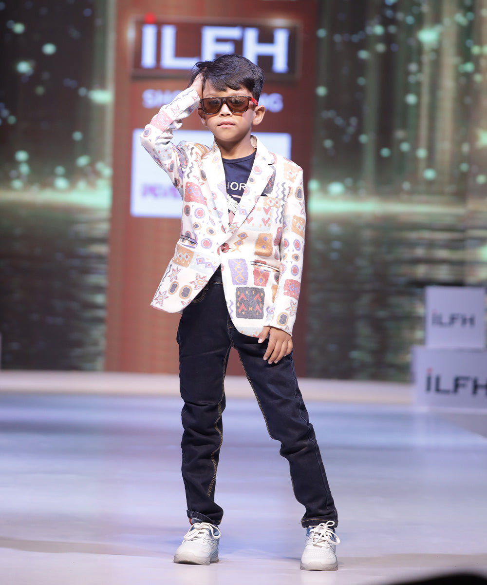 Printed Blazer Party Wear Boy Blazer BAD BOYS Premium Velvet Print