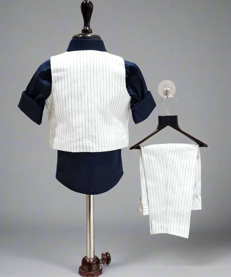 Linen Waist Coat Set Party Wear Set For Boys