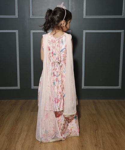 Pre-Order: Alia Cut Sharara Suit Set for Girls (DM For Price)