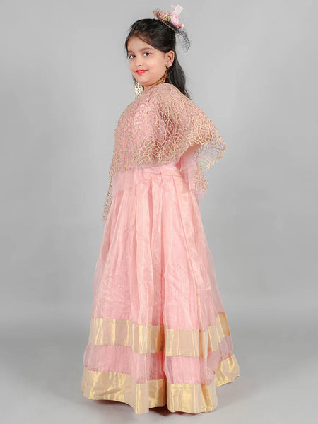 party wear pink long gown for girls 