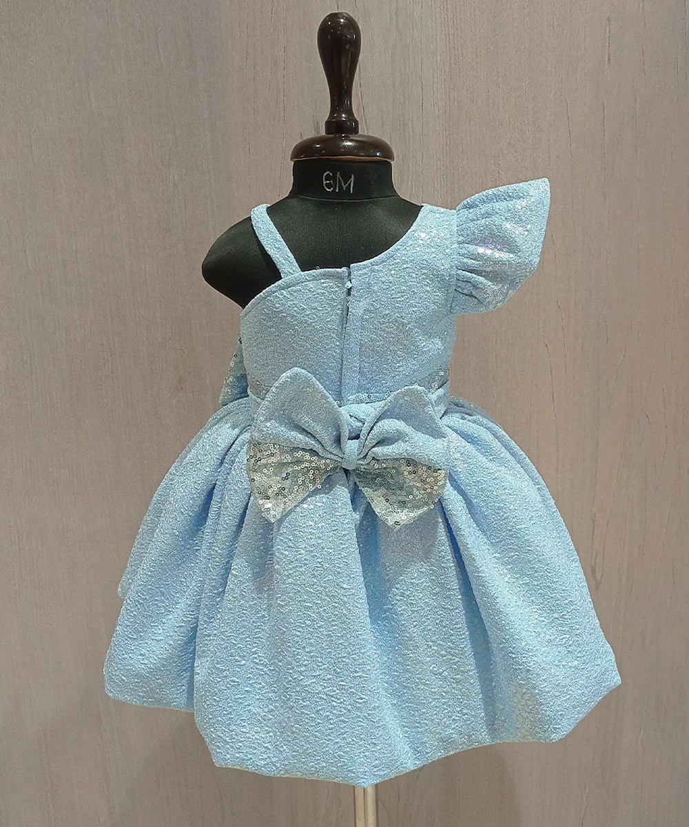 One Shoulder Strap 1st Birthday Party Frock