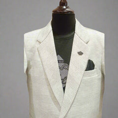 wedding wear textured blazer with t-shirt for boys