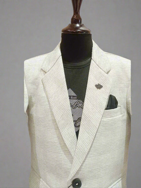 wedding wear textured blazer with t-shirt for boys