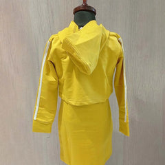 back view of yellow dress for girls 