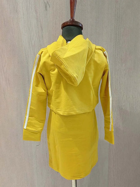 back view of yellow dress for girls 