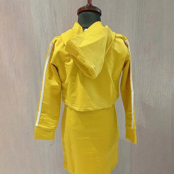 back view of yellow dress for girls 