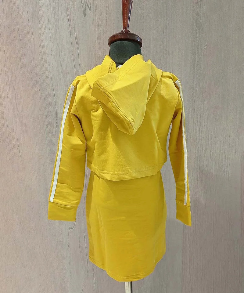 back view of yellow dress for girls 