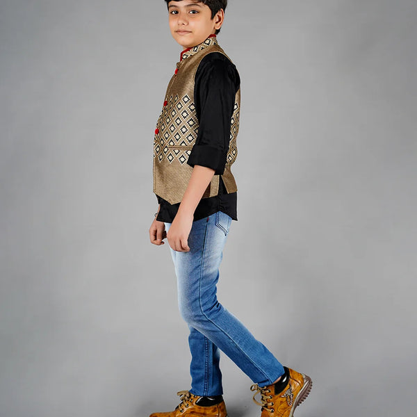 Ethnic wear waist coat suit set for boys 