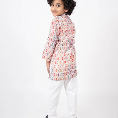 back view of kurta set for boys 