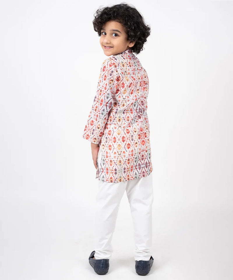 back view of kurta set for boys 