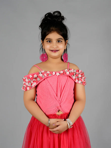 party wear off shoulder dress for girls 