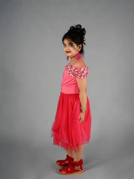 party wear pink dress for girls 