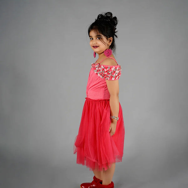 party wear pink dress for girls 