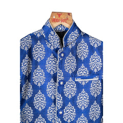 classic royal blue jodhpuri set for boys