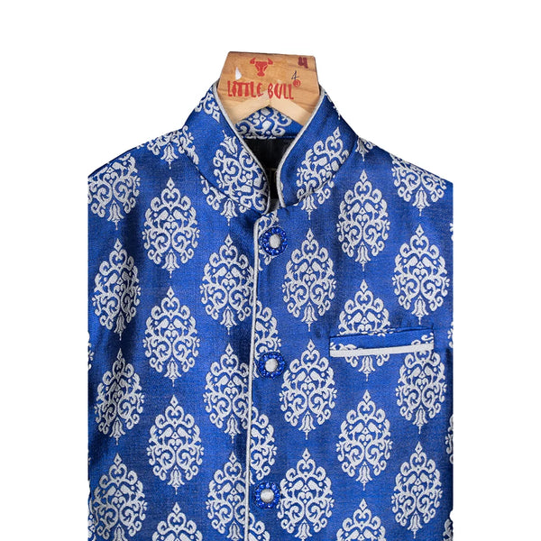 classic royal blue jodhpuri set for boys