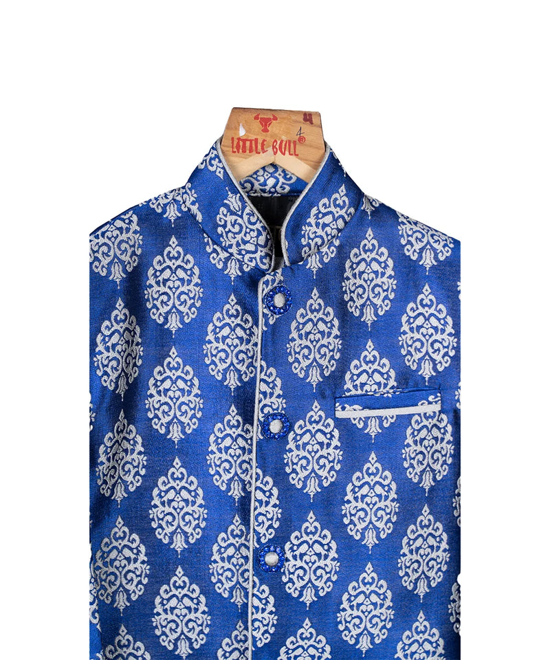 classic royal blue jodhpuri set for boys