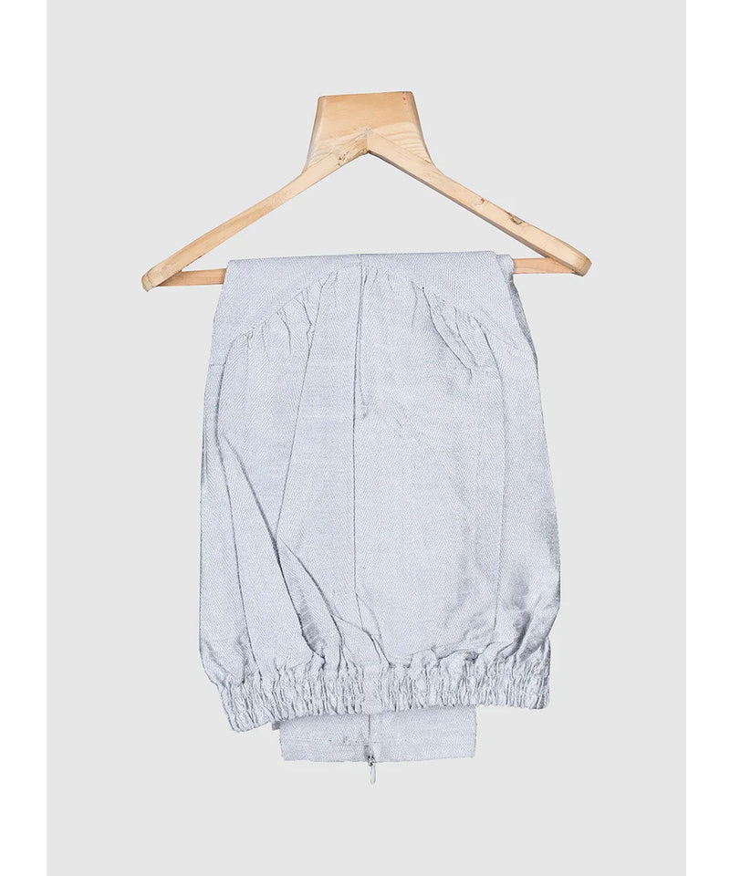 white pajama underneath classic royal blue jodhpuri set for boys