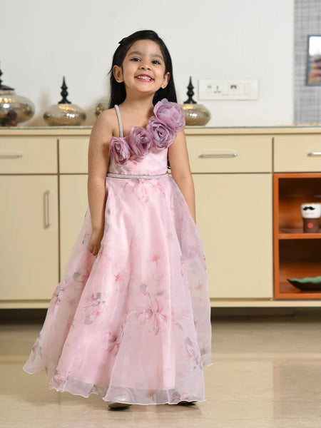 Princess Floral Gown for Baby Girl | Birthday & Party Wear Dress.