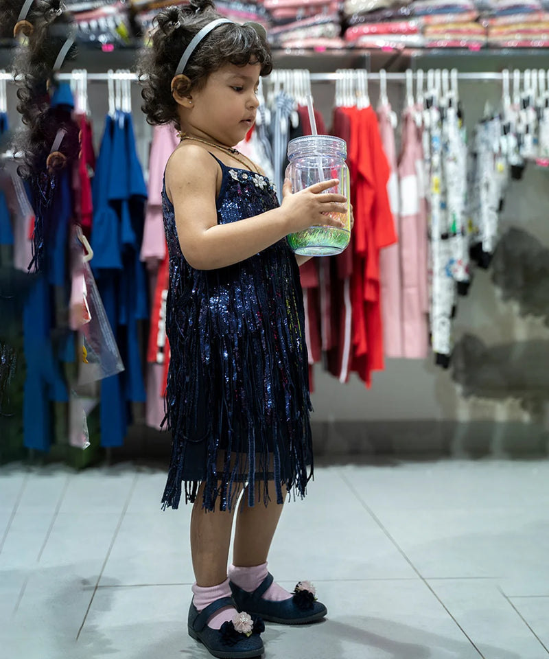 frilly party wear dress for girls 