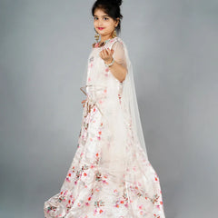wedding wear white long gown for girls 