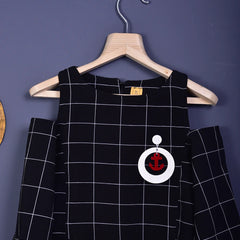 casual wear black dress for girls 