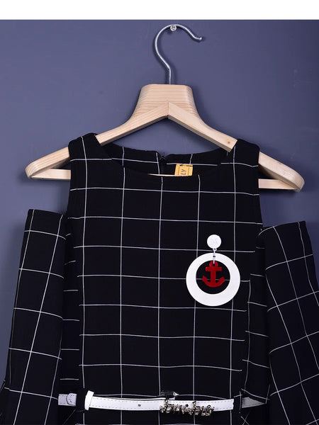 casual wear black dress for girls 
