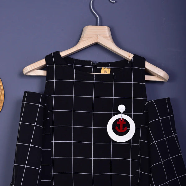 casual wear black dress for girls 