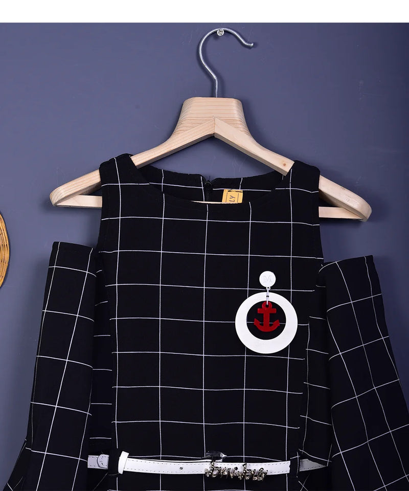 casual wear black dress for girls 