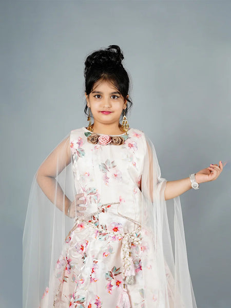 party wear white long gown for girls 