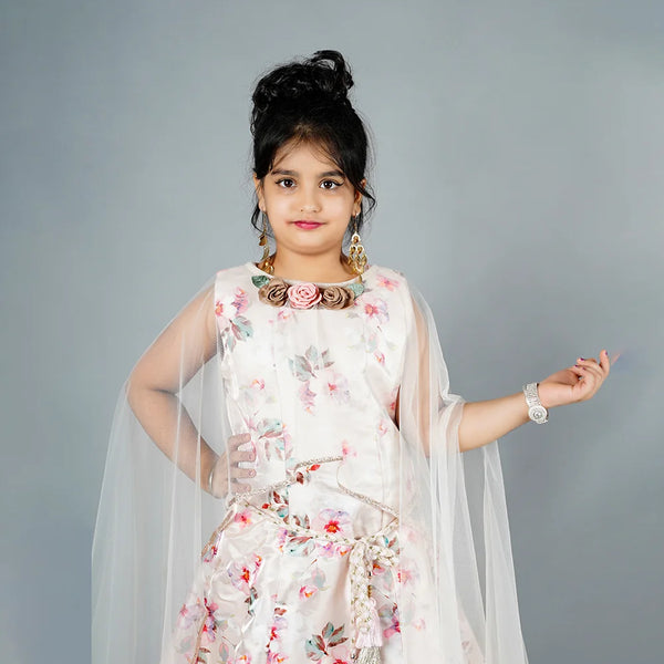 party wear white long gown for girls 