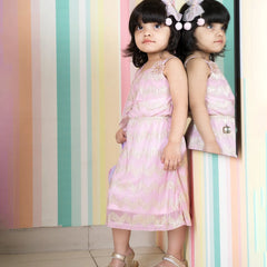 Pink party wear dress for girls 