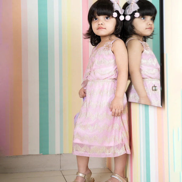 Pink party wear dress for girls 