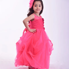 party wear pink gown for girls 