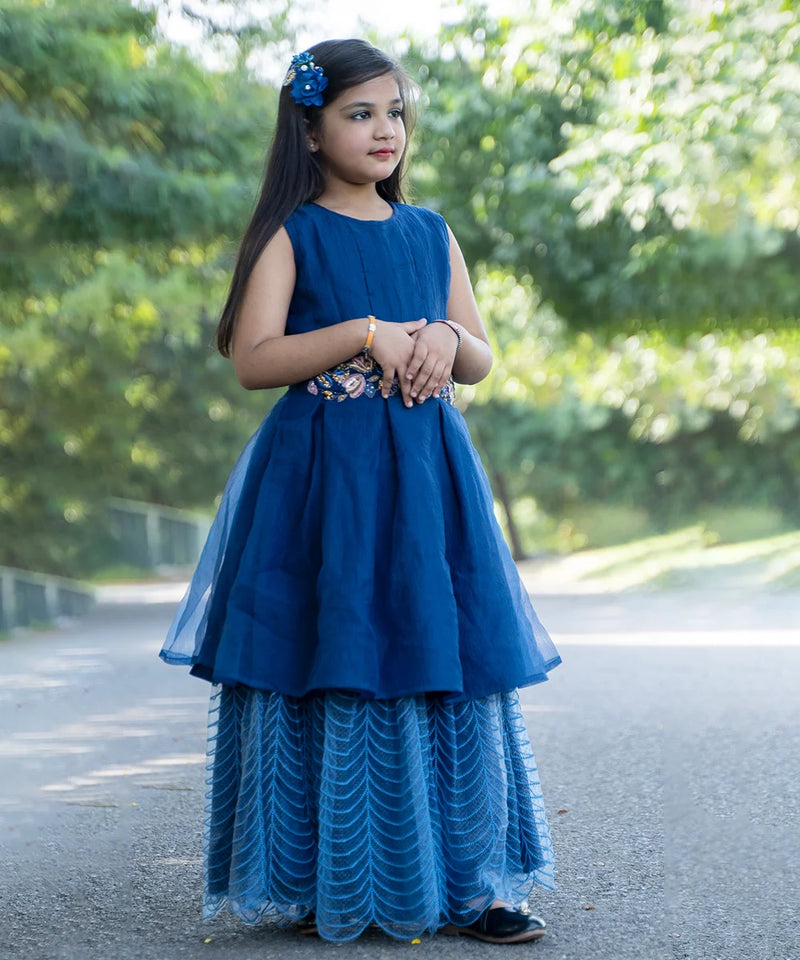 Blue Party Wear Gown for Girls | Devils N Angels Jaipur Devils-n-Angels Blue Party Wear Gown for Girls | Devils N Angels Jaipur Devils-n-Angels