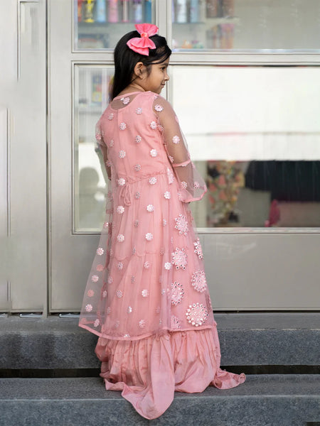 party wear pink gown for girls 