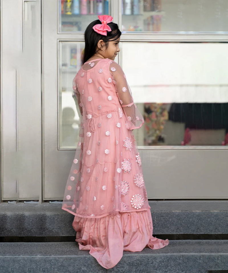 party wear pink gown for girls 