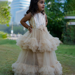 beautiful cream gown for girls 