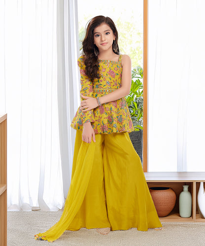 Designer Yellow Palazzo Suit with Embroidered Top – Trending Jaipur Festive Wear