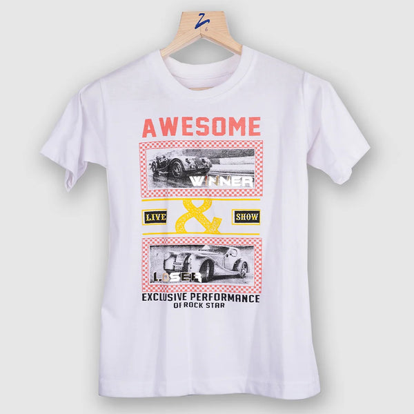 white t-shirt under striped peach blazer for boys 