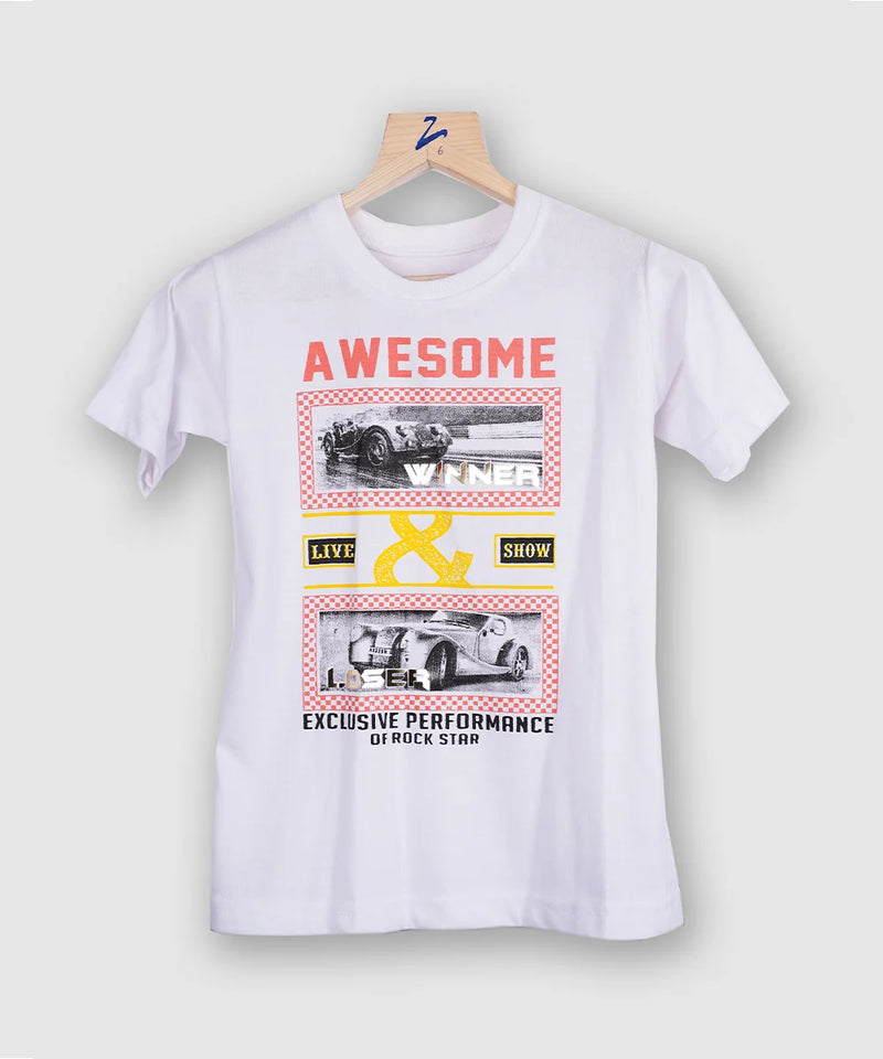 white t-shirt under striped peach blazer for boys 