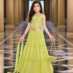 Lime Green Designer Lehenga for Girls – Jaipur Wedding & Festive Wear