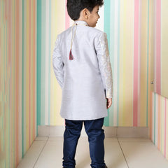 back view of sherwani set for boys 