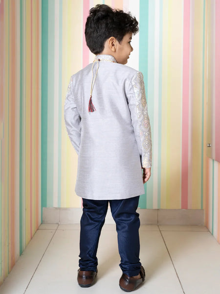 back view of sherwani set for boys 
