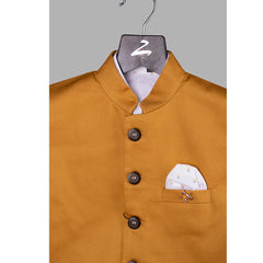 Indian party wear gold waist coat suit set for boys 
