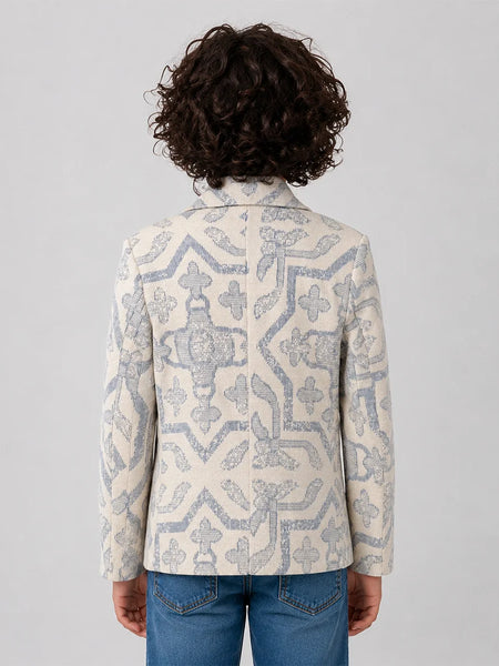 Devils N Angels Printed Blazer For Boys Jaipur