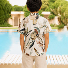 Boys Summer Vacation Printed Shirt